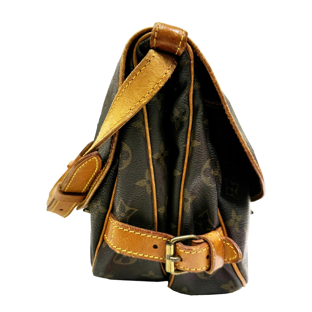 Louis Vuitton Monogram Bag Saumur Shoulder Leather Crossbody